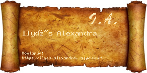 Ilyés Alexandra névjegykártya