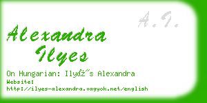 alexandra ilyes business card